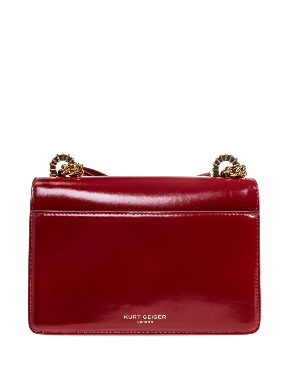 Kurt Geiger Small Shoreditch Bow Jewel-embellished Satchel Bag In Red