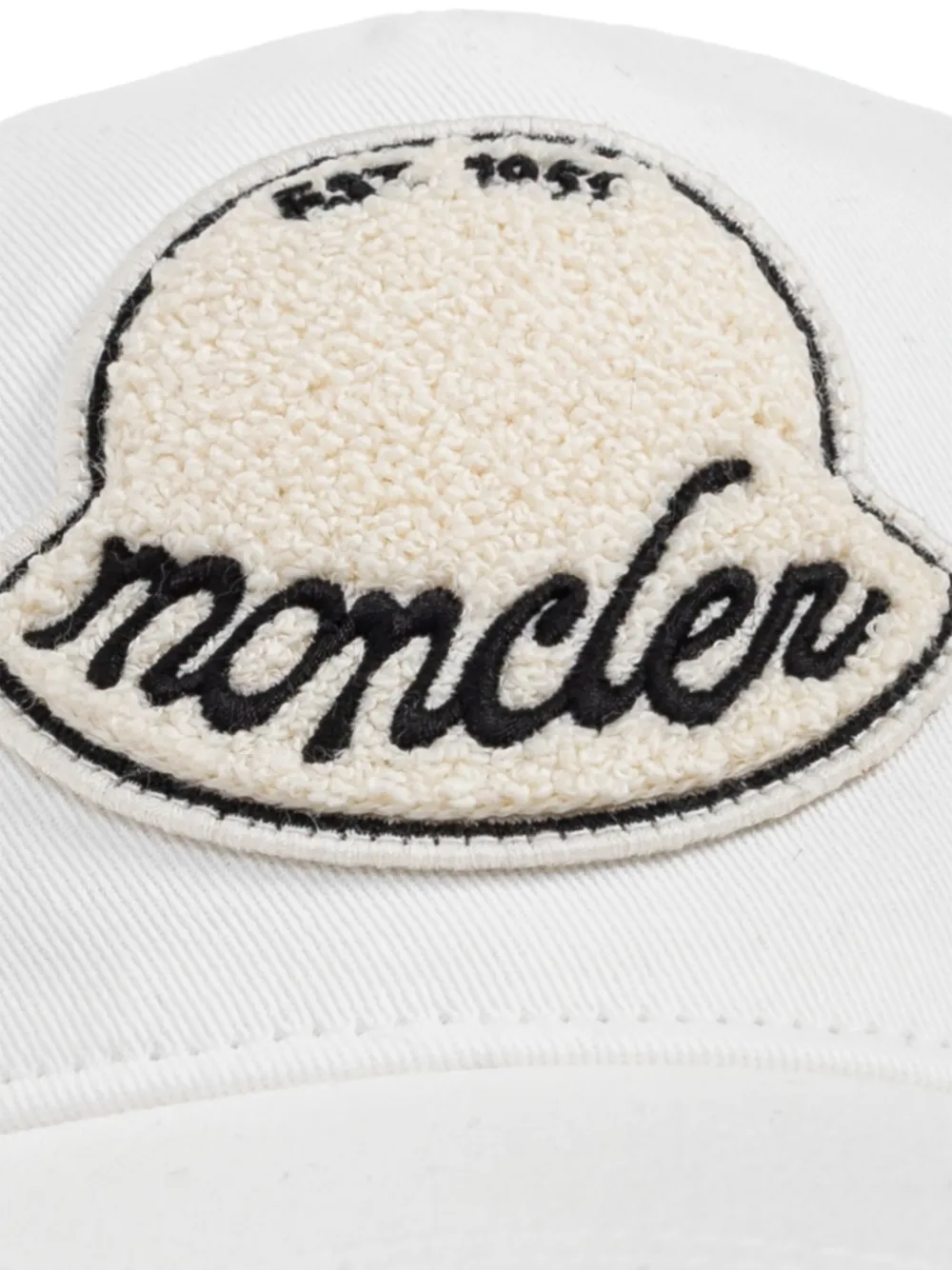 Moncler Honkbalpet met logopatch Wit