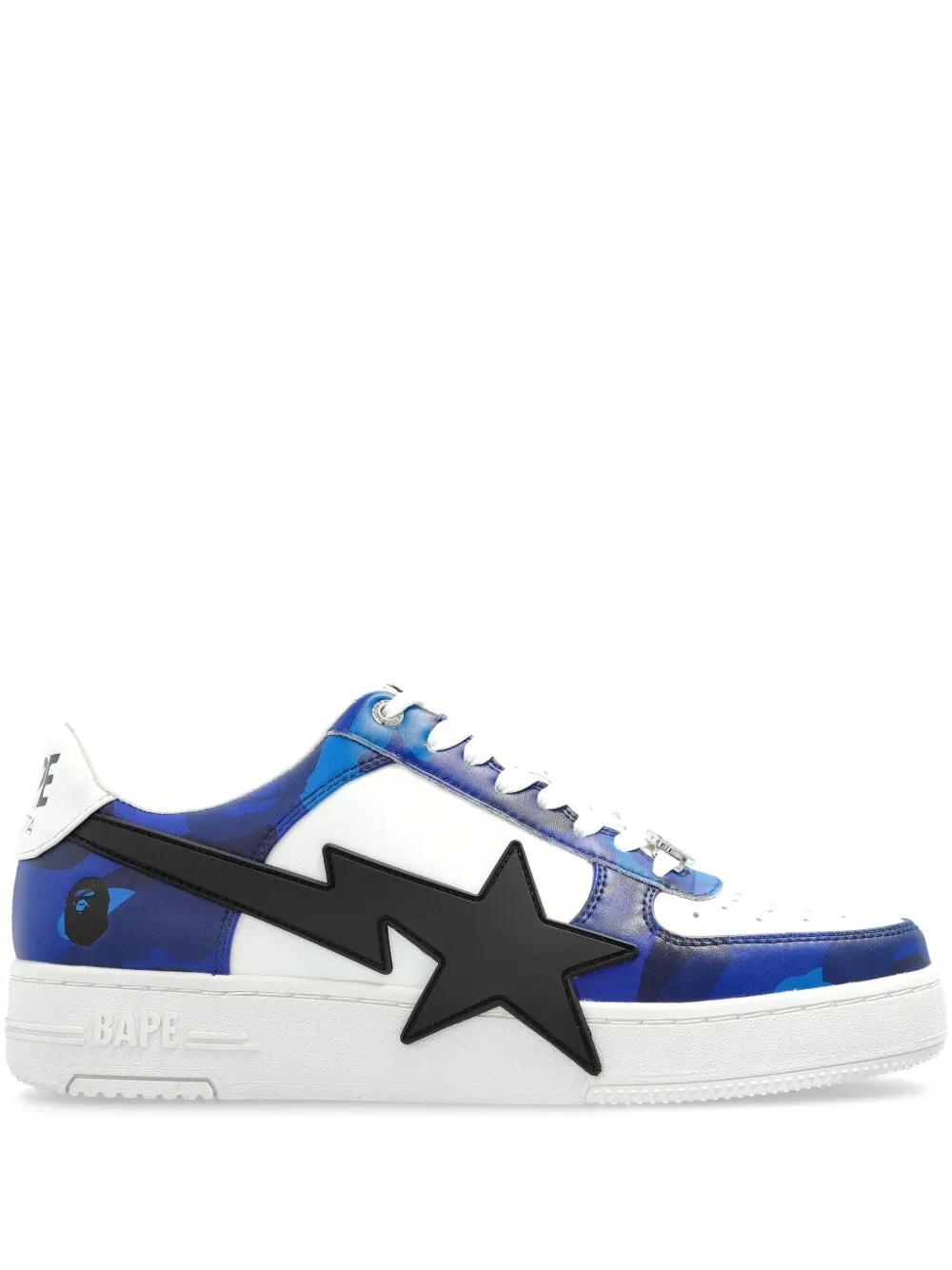 A BATHING APE star-patch sneakers BLUE