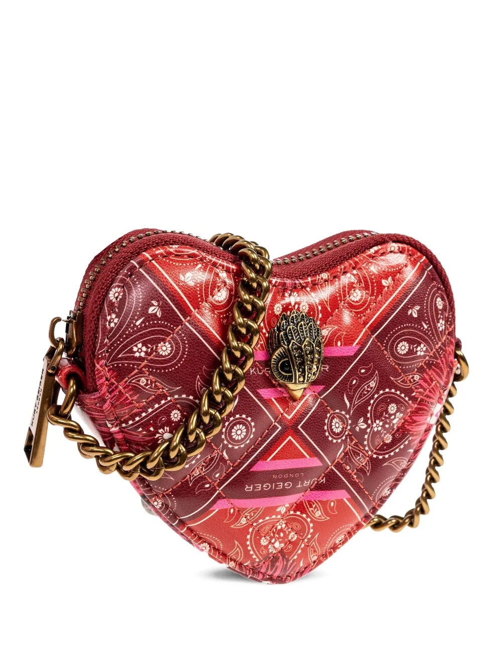 Micro Heart paisley-print mini bag