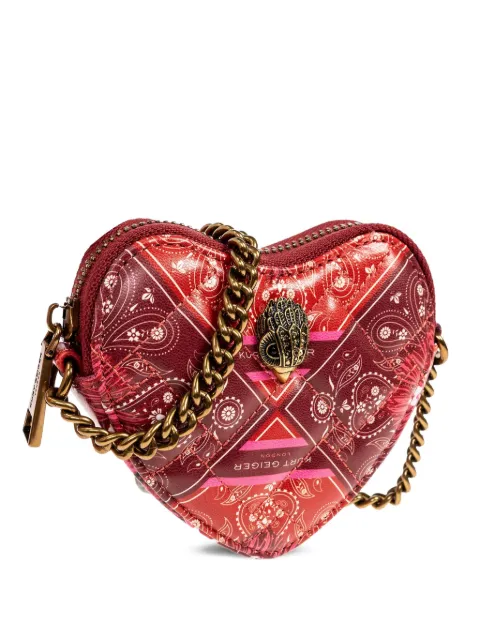 Kurt Geiger London Micro Heart paisley-print mini bag