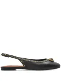 Kurt Geiger London slingback studded flat pumps - BLACK