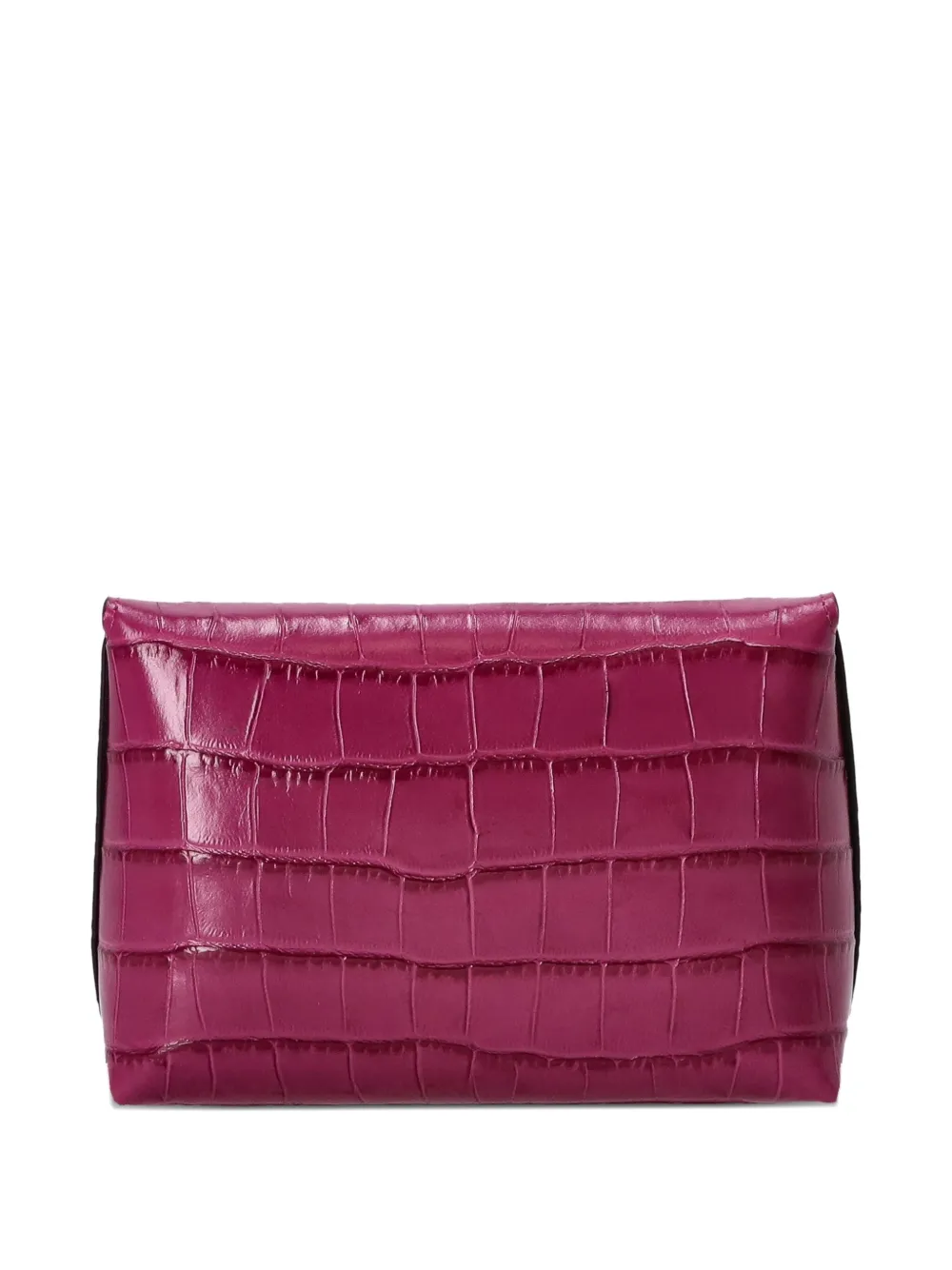 Mulberry Darley crocodile-embossed clasp makeup bag Roze