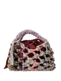 Kurt Geiger London satin-fabric crystal-embellished tote bag - Pink