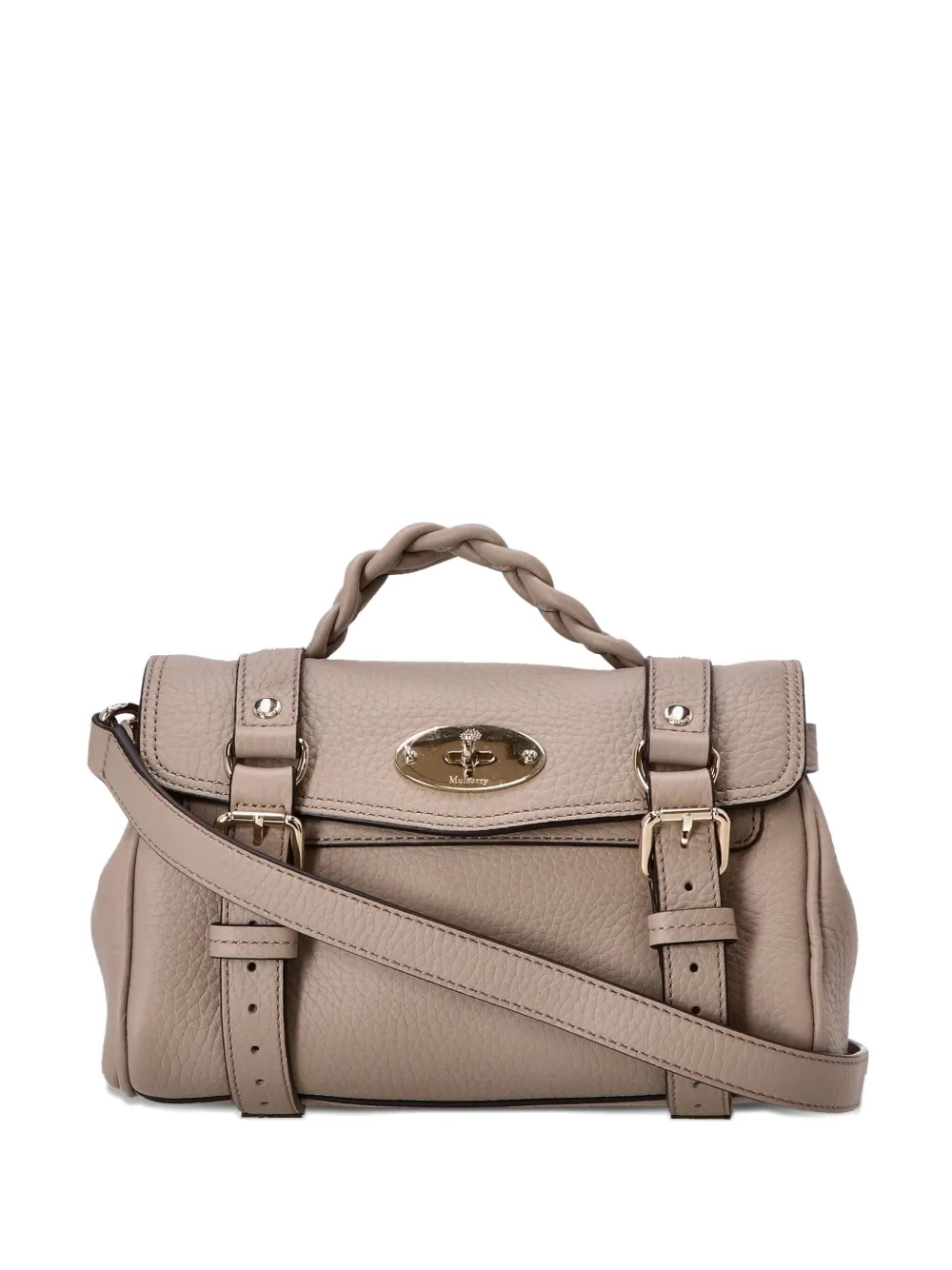 Mulberry mini Alexa braided-handle tote bag Beige