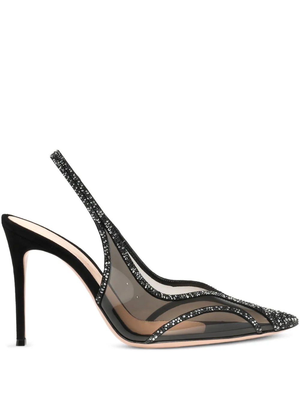 Gianvito Rossi 70mm Brenda embellished heeled pumps Blue