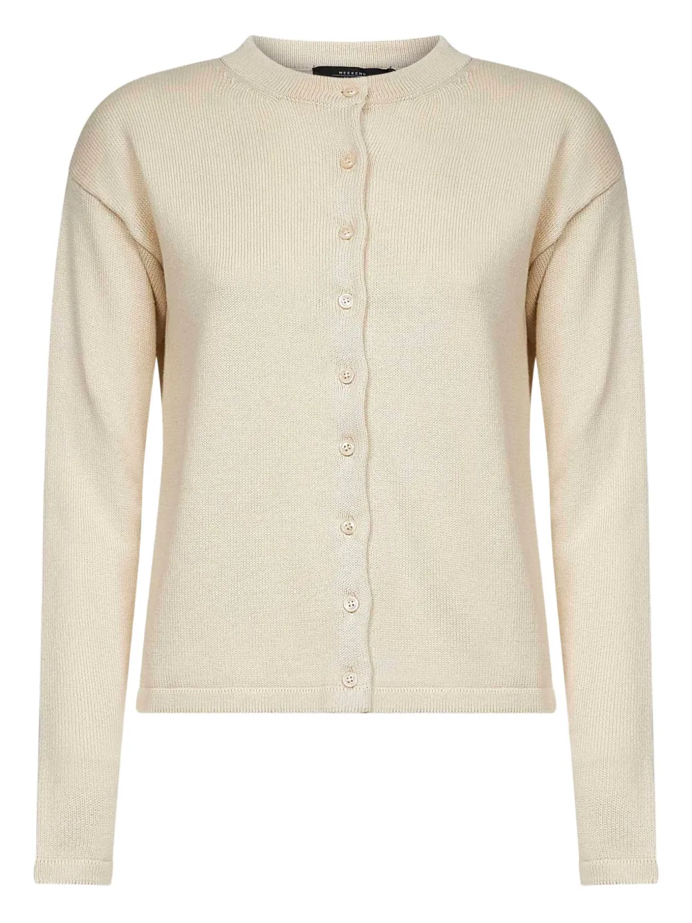 Weekend Max Mara Ribbed Cardigan In Neutral