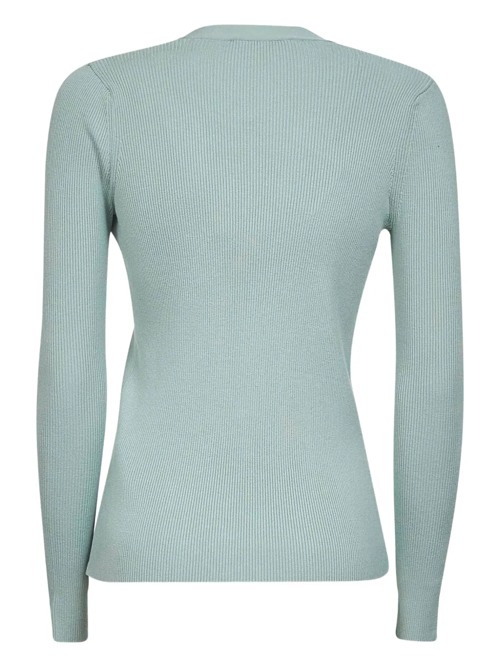 Weekend Max Mara Ribbed V-neck Cardigan In Green