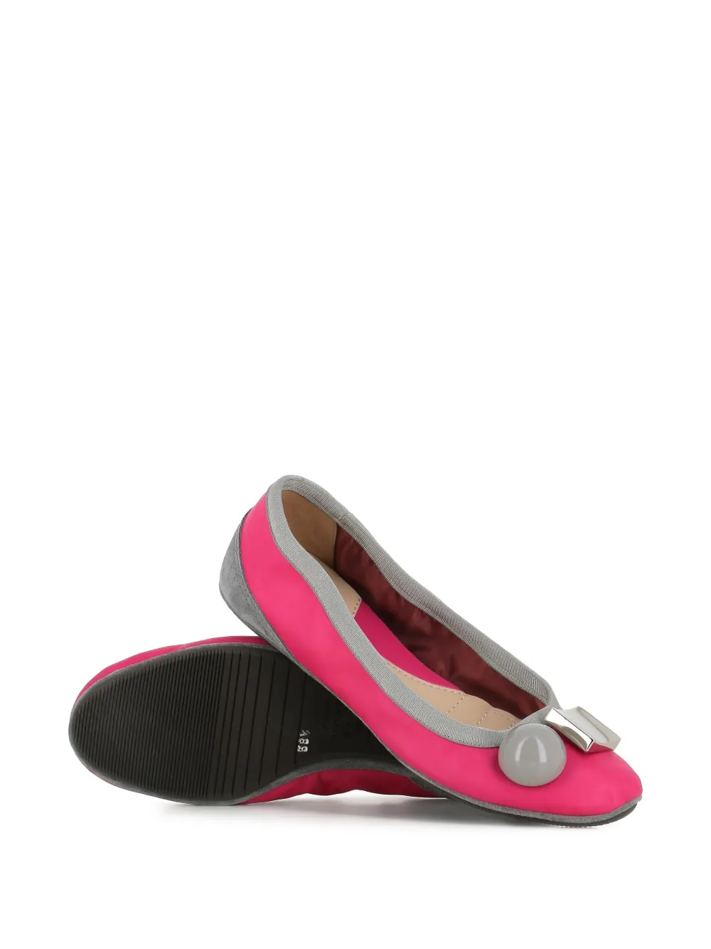 Dove Nuotano Gli Squali panelled ballet flats Pink