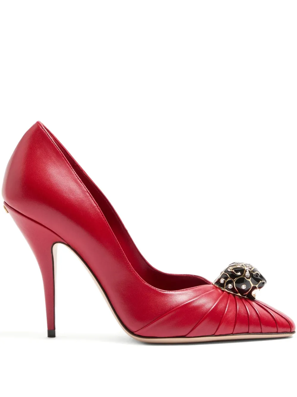 Valentino Garavani 105mm Panthea pleated pumps Red