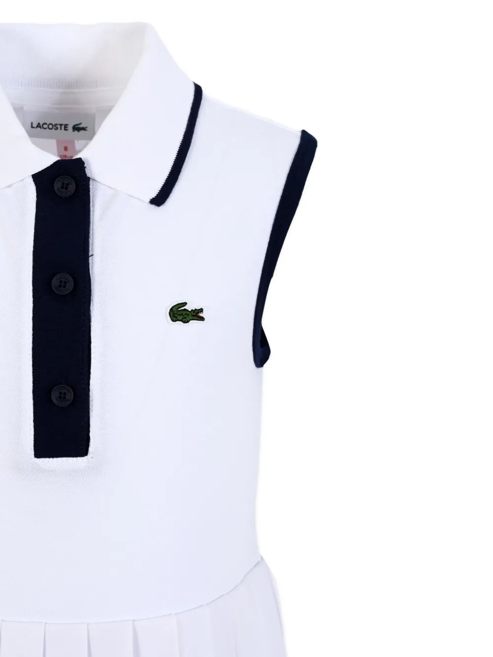 Lacoste Kids Geplooide polojurk Wit