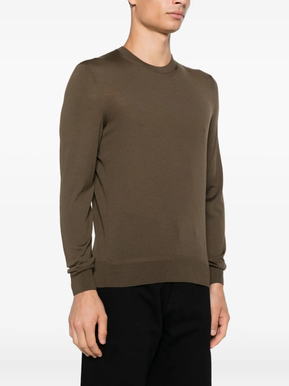 TOM FORD Wollen top met ronde hals Bruin