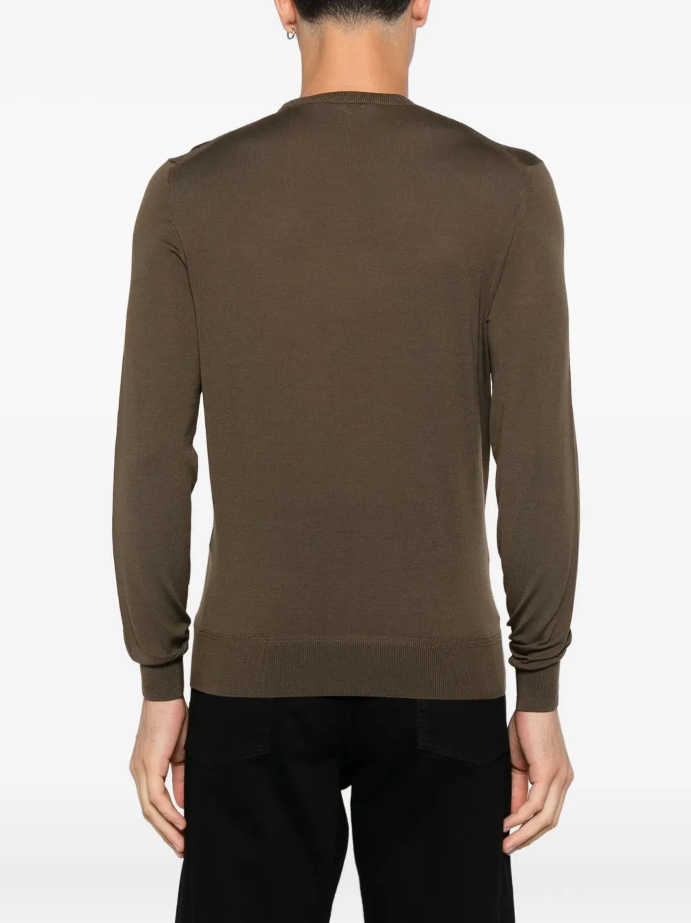 TOM FORD Wollen top met ronde hals Bruin
