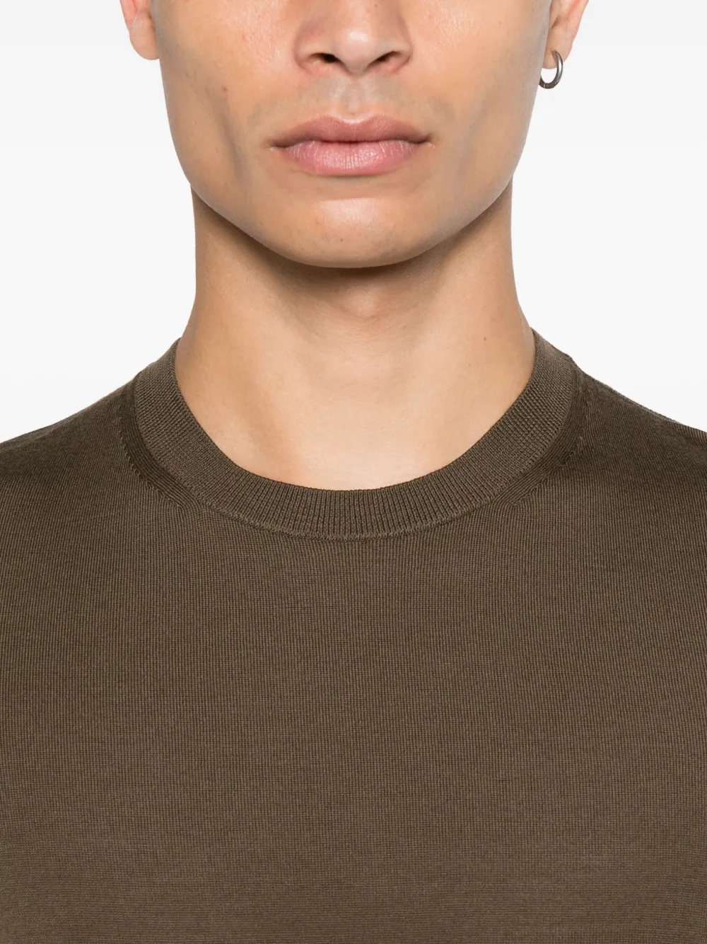 TOM FORD Wollen top met ronde hals Bruin