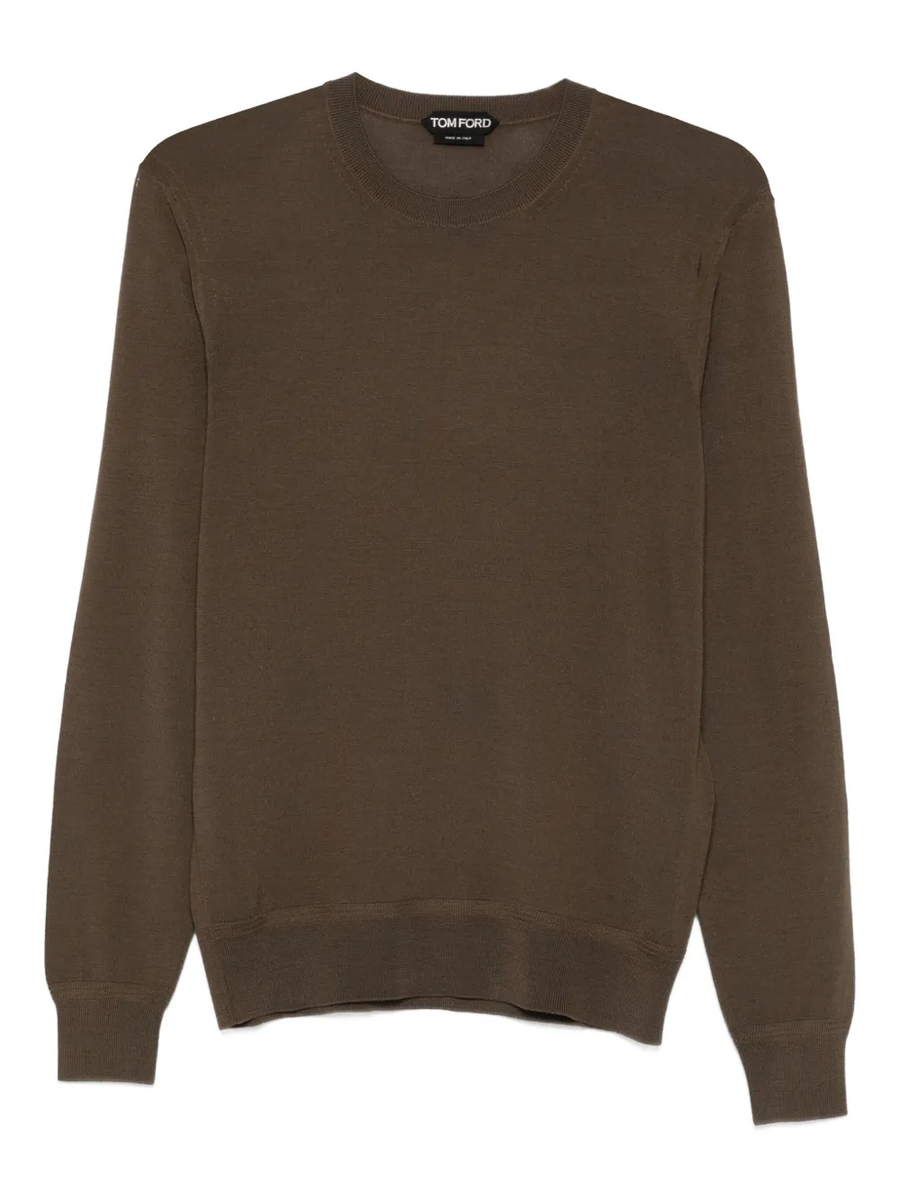TOM FORD Wollen top met ronde hals Bruin