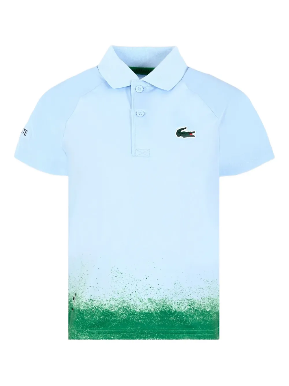 Lacoste Kids logo-patch polo shirt Blauw