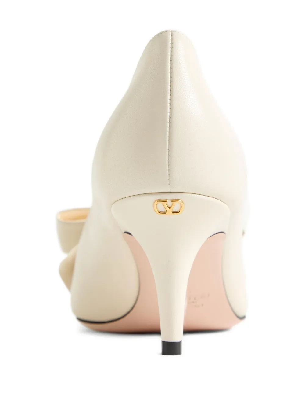 Valentino Garavani 65 mm Bowow Kidskin pumps Beige