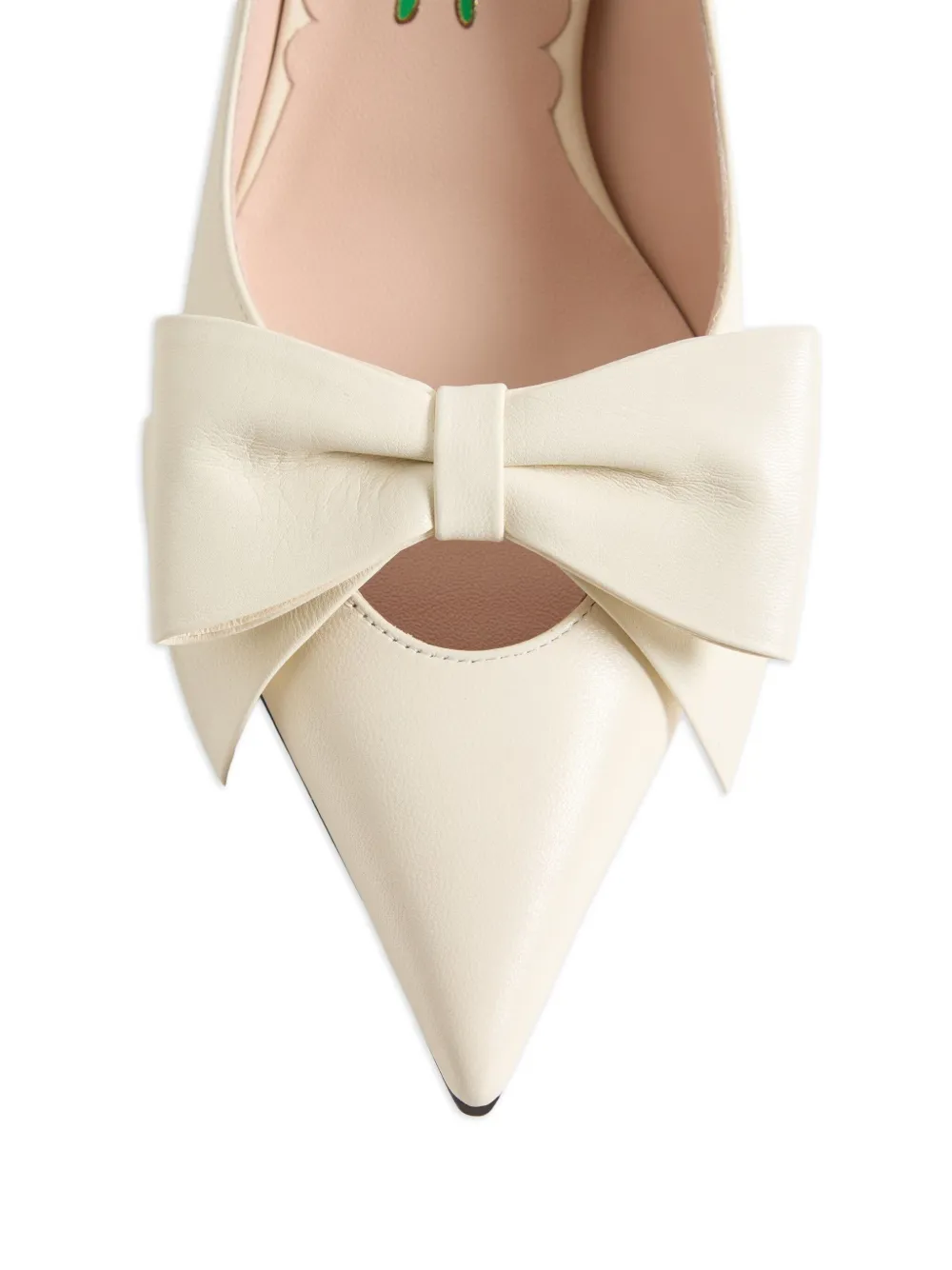 Valentino Garavani 65 mm Bowow Kidskin pumps Beige