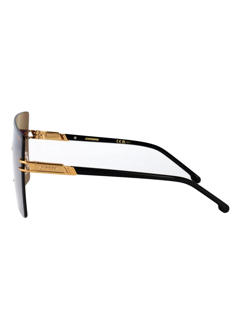Carrera 1075 Shield gold-detail sunglasses Zwart