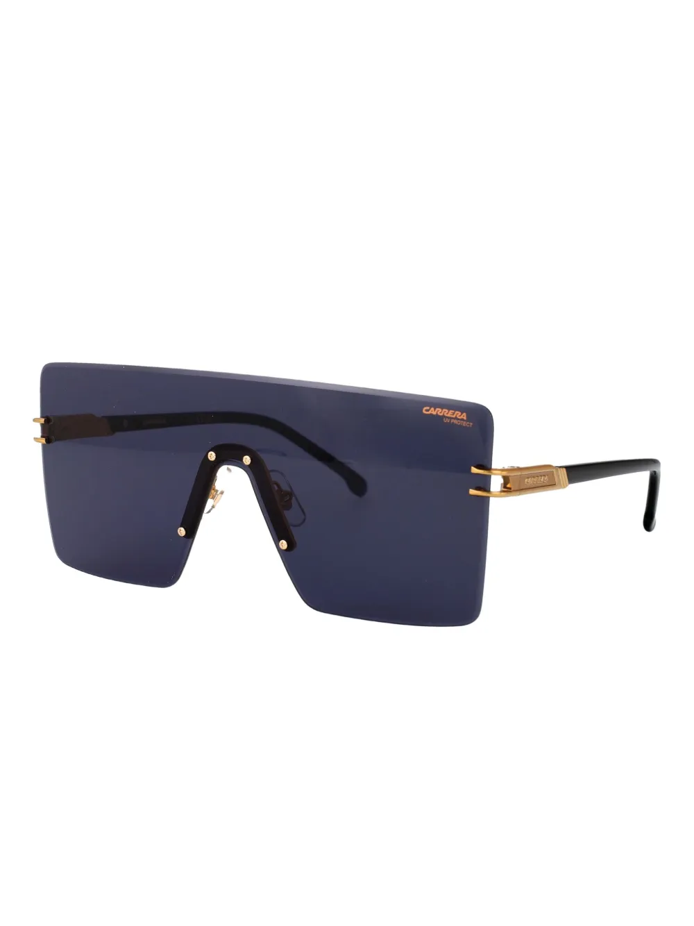 Carrera 1075 Shield gold-detail sunglasses Zwart