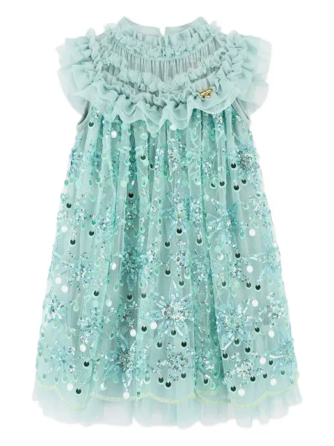 Angels Face Abito con ruches e paillettes