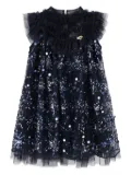 Angels Face Dominique sequin-embellished ruffled dress - Blue