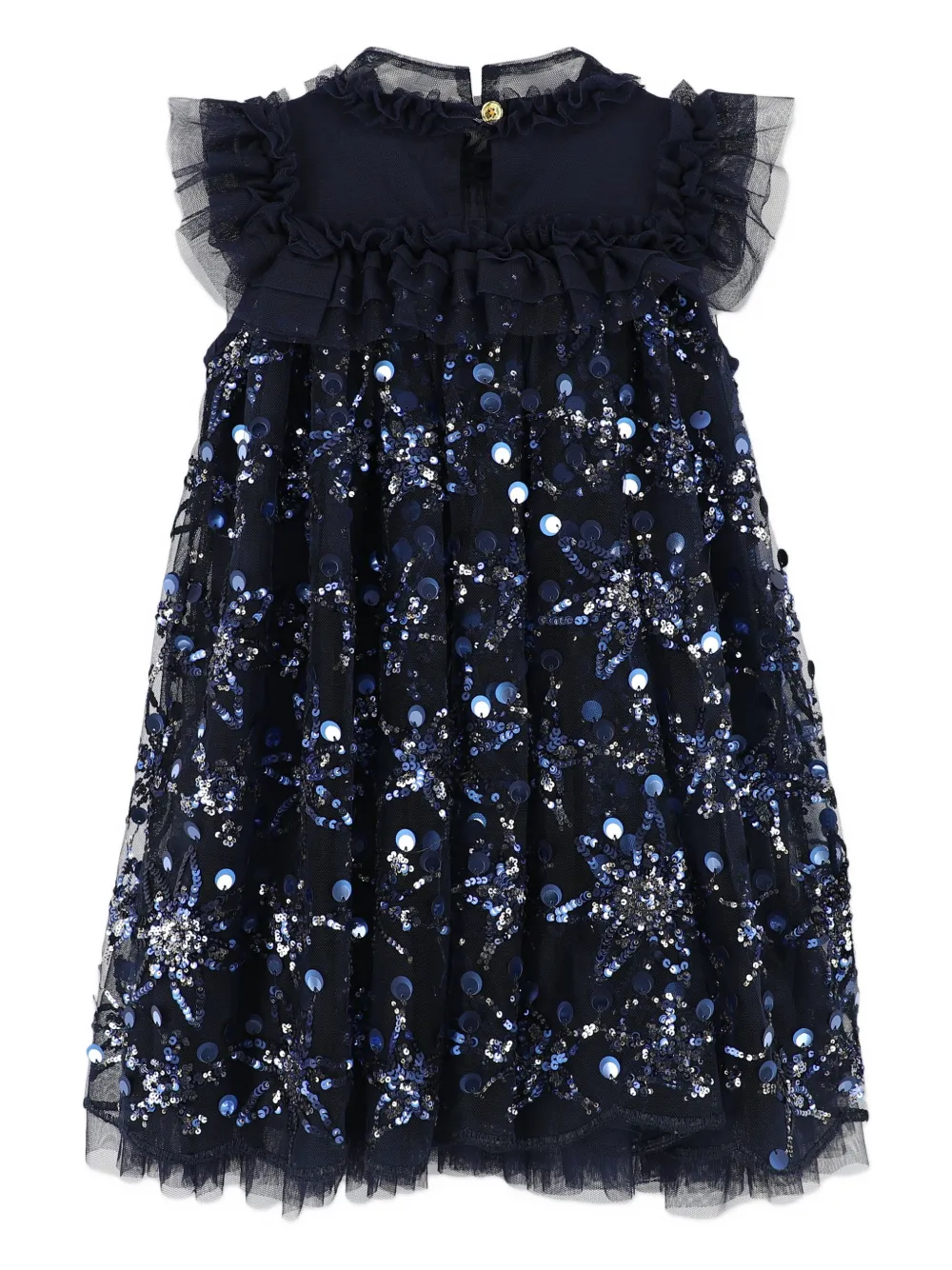 Angels Face Dominique jurk verfraaid met pailletten en ruches Blauw