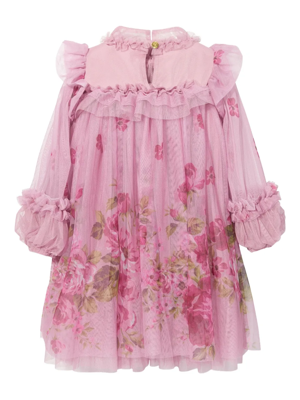 Angels Face floral-print ruffled dress Roze