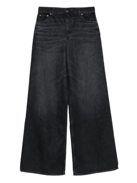 Chloé whiskered wide-leg jeans