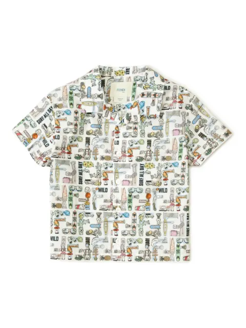 Fendi Kids short-sleeve print shirt
