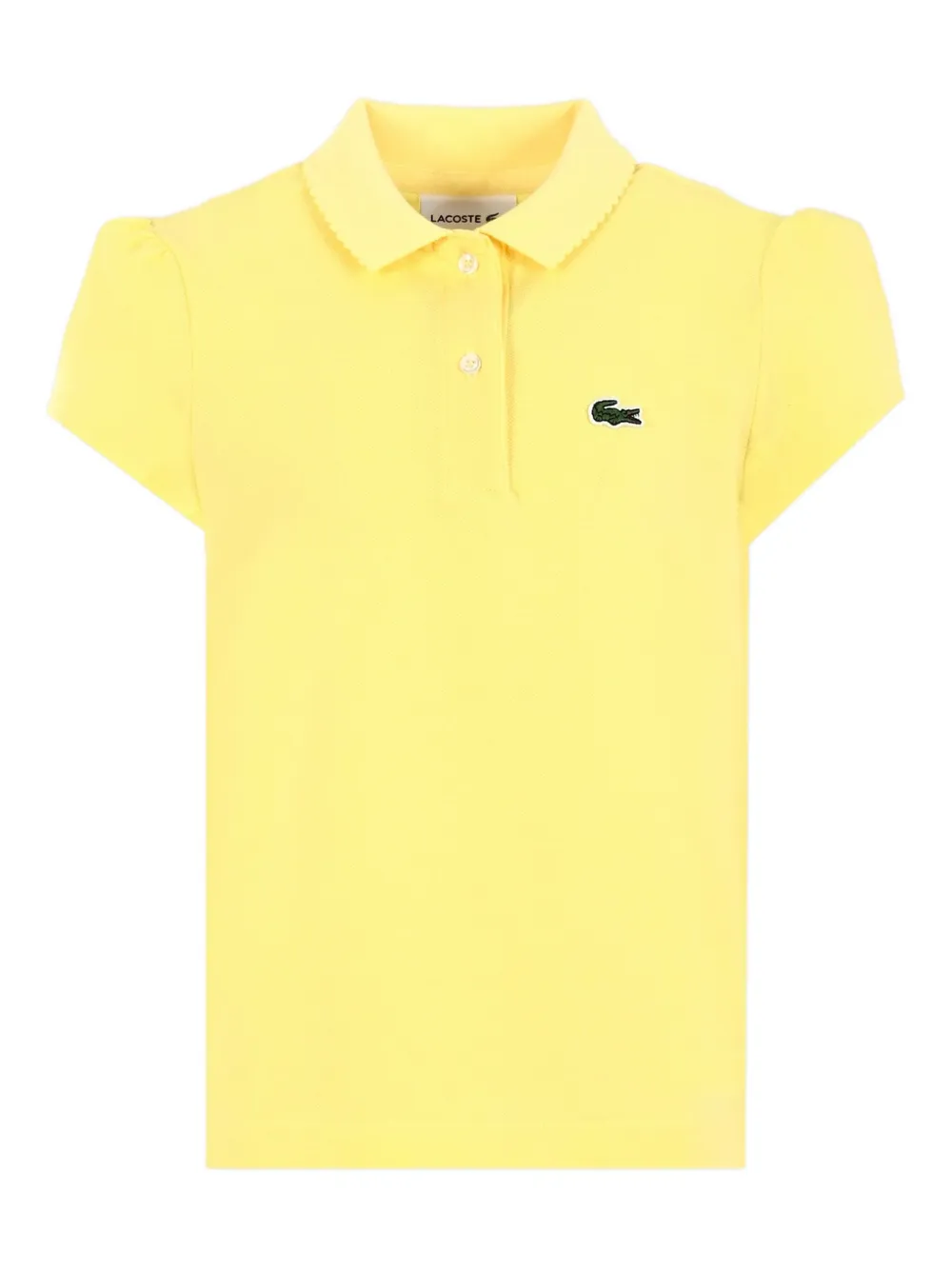 Lacoste Kids Poloshirt met pofmouwen Geel