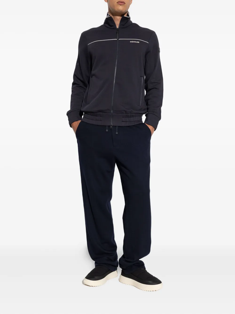 Moncler Fleece trainingsjack met rits - Blauw