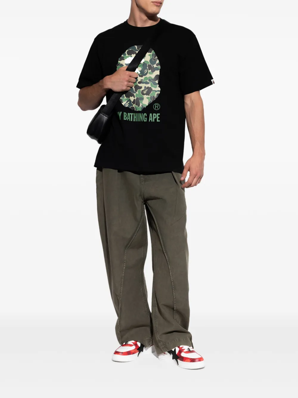 A BATHING APE star-embellishment sneakers White