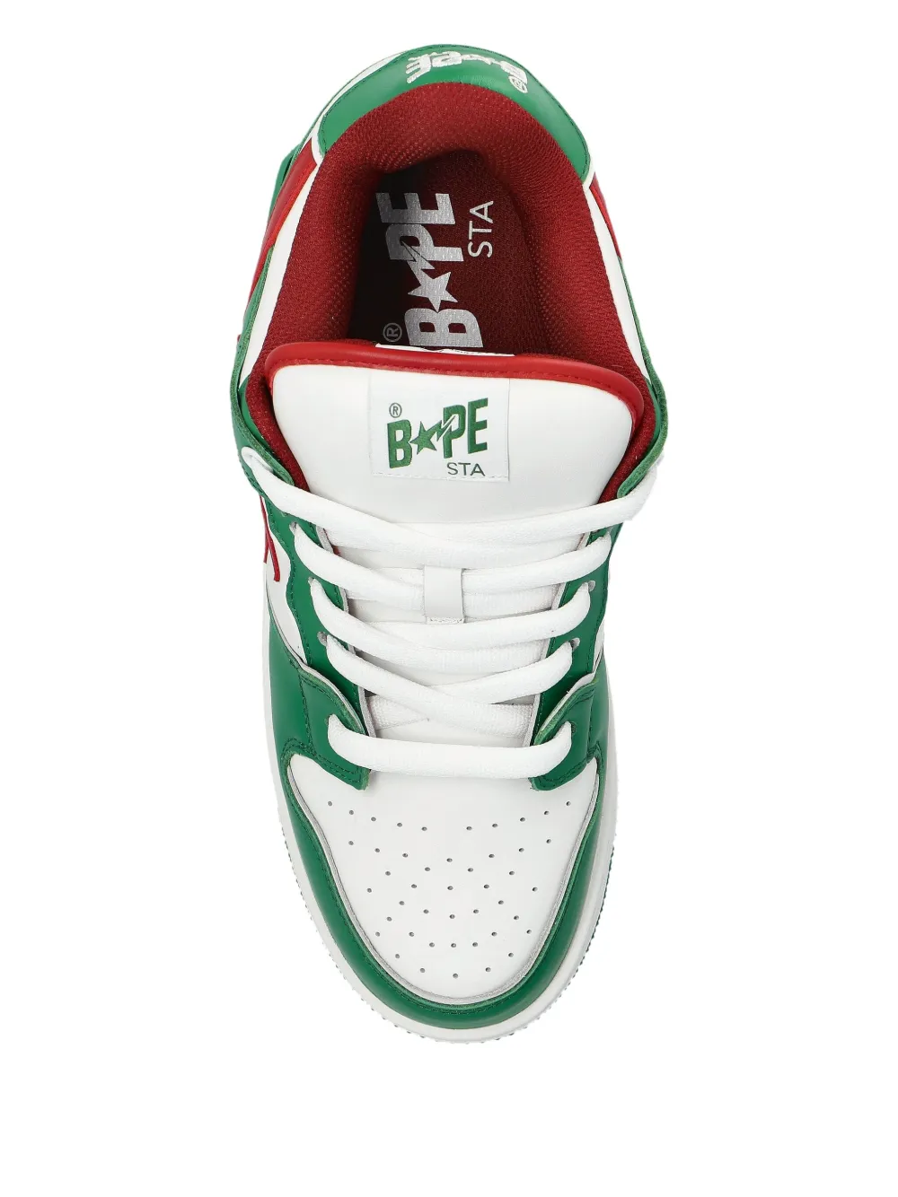 A BATHING APE star-patch sneakers White