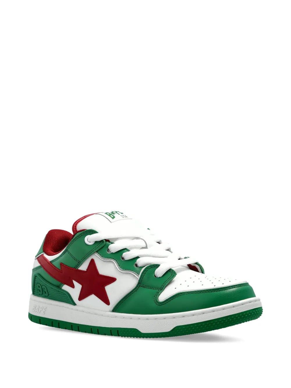 A BATHING APE star-patch sneakers White