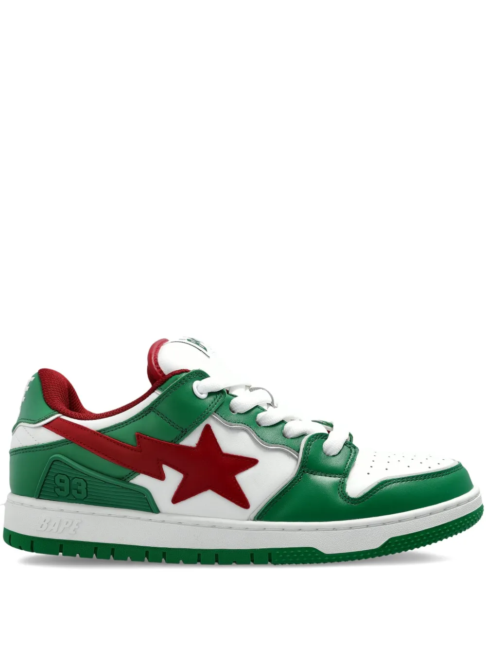 A BATHING APE star-patch sneakers White