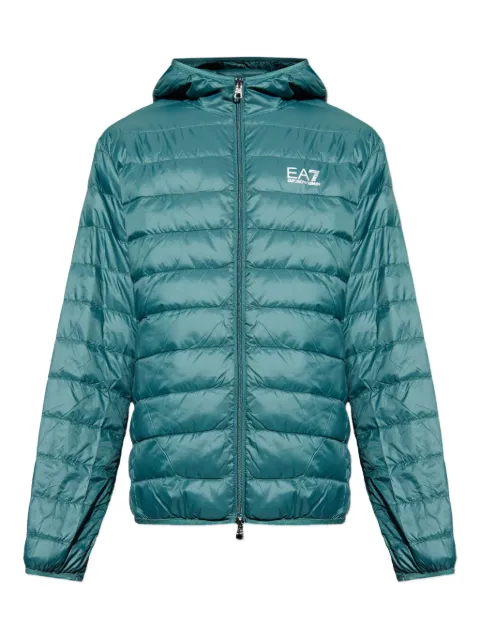Ea7 Emporio Armani hooded quilted jacket