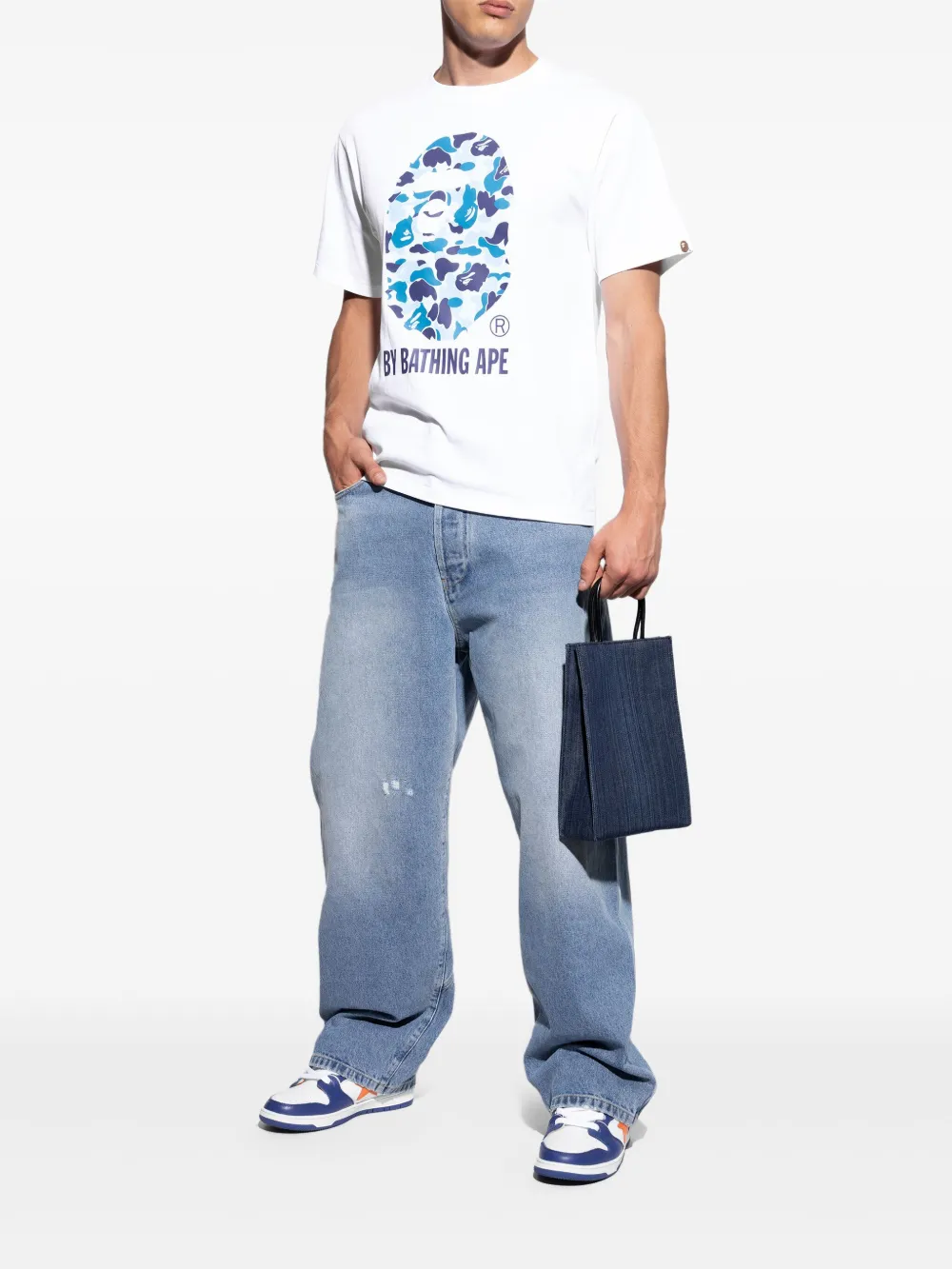 A BATHING APE star-embellishment sneakers Blue