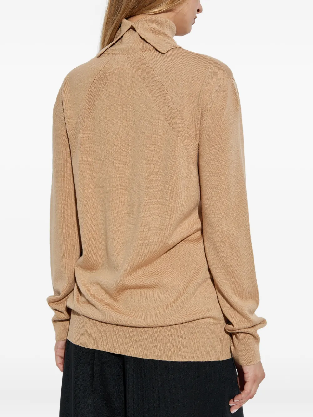 Jil Sander turtleneck wool jumper Beige