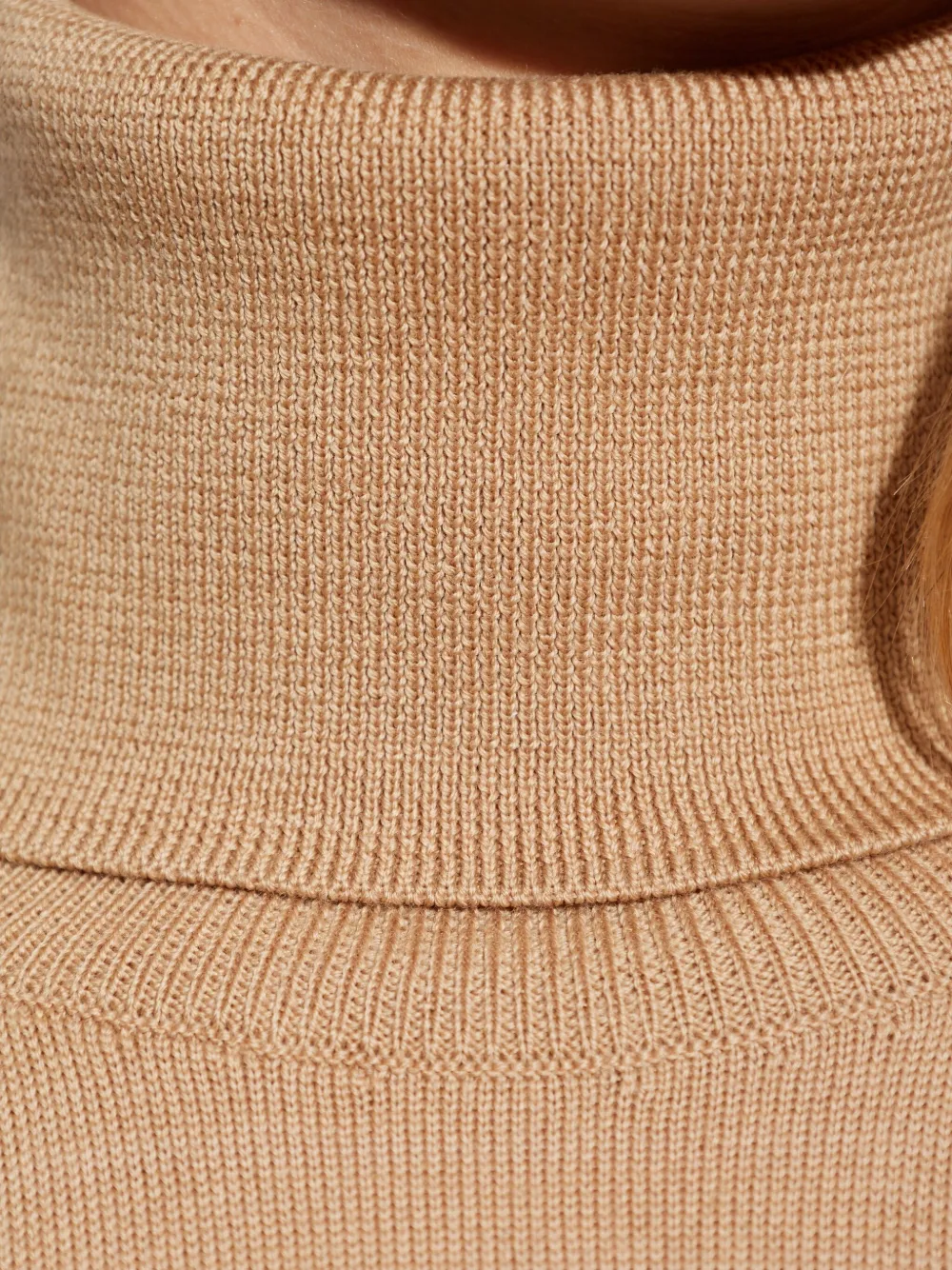 Jil Sander turtleneck wool jumper Beige