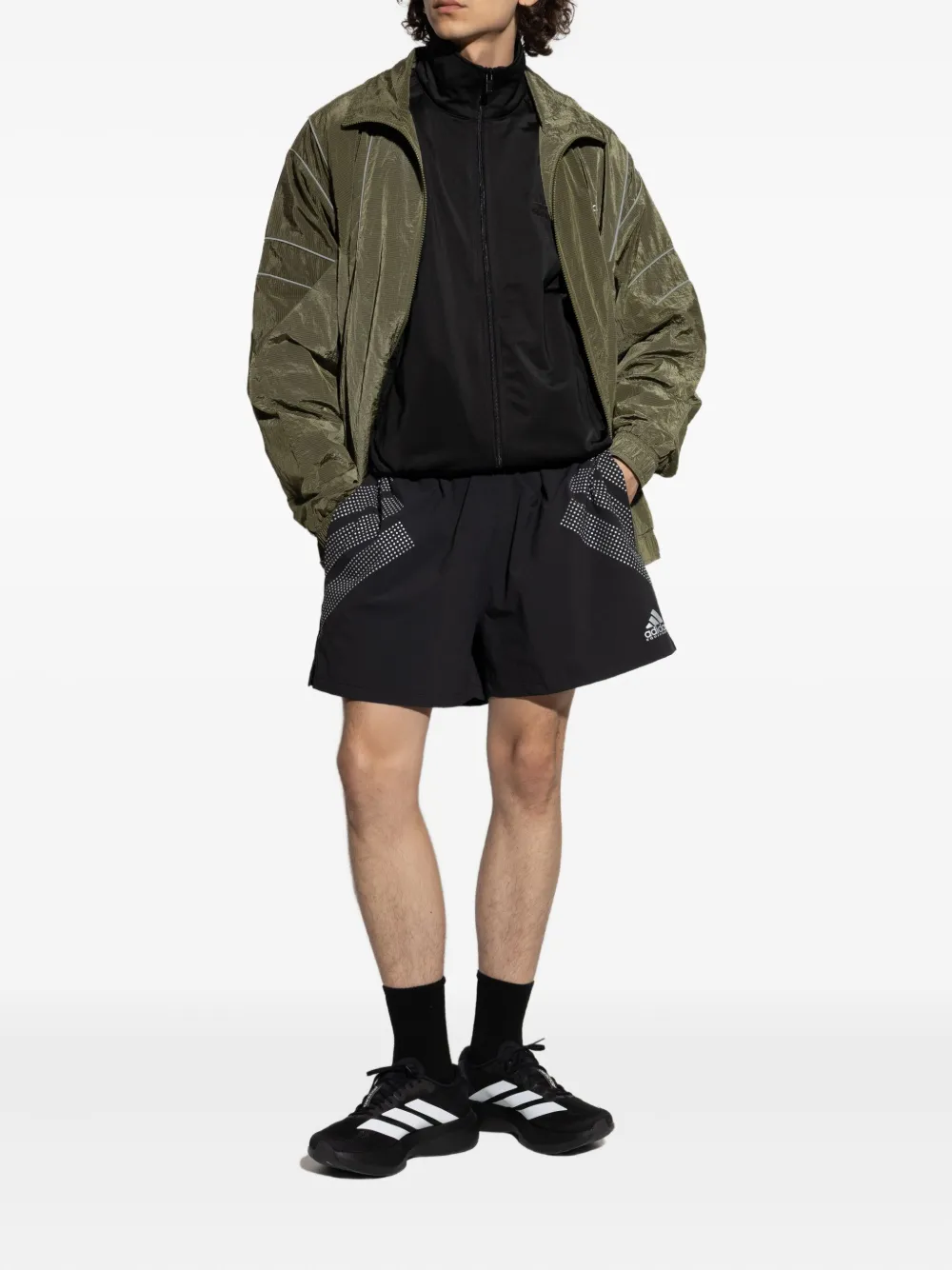 Adidas EQT trainingsjack met reflecterende streep - Groen