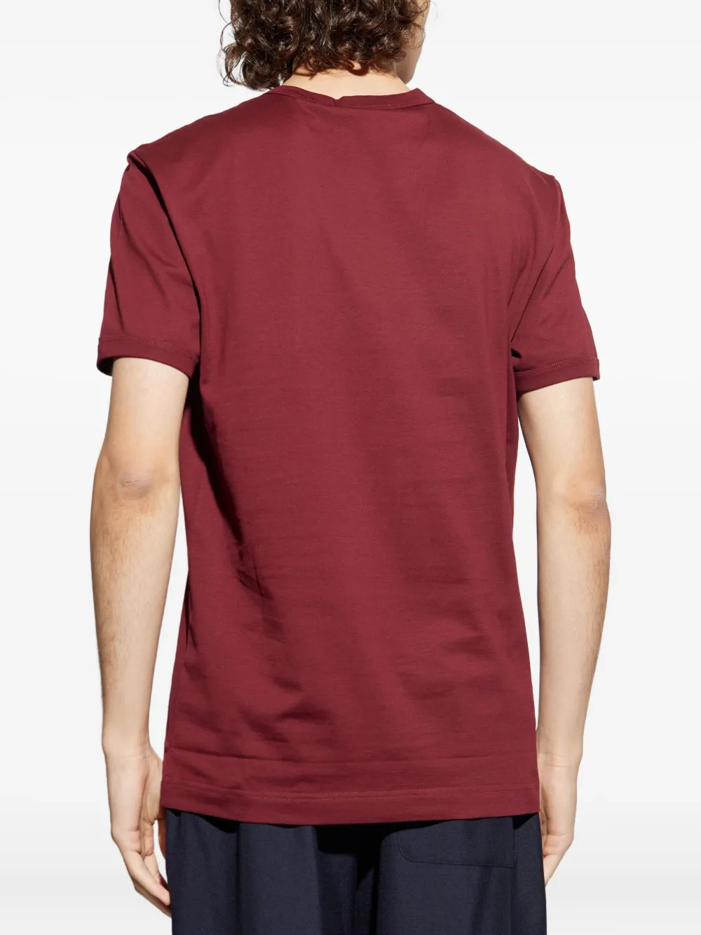 Dolce & Gabbana logo-patch cotton T-shirt Rood