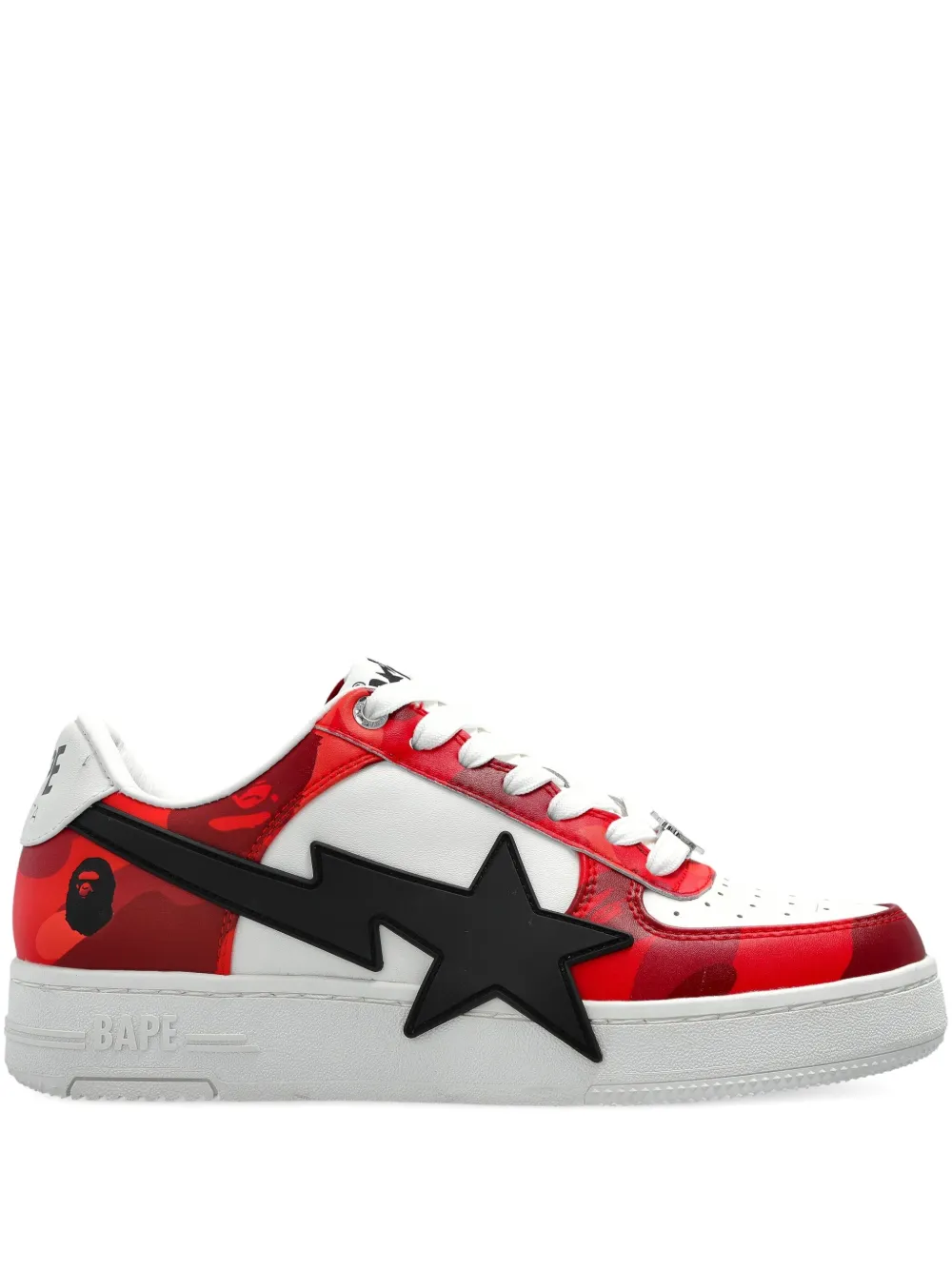 A BATHING APE star-patch sneakers Red