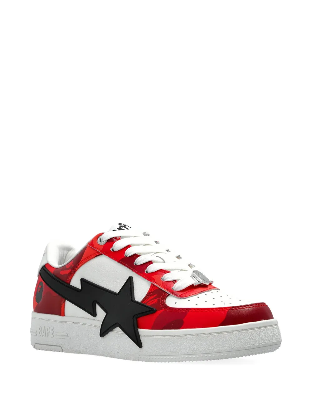 A BATHING APE star-patch sneakers Red