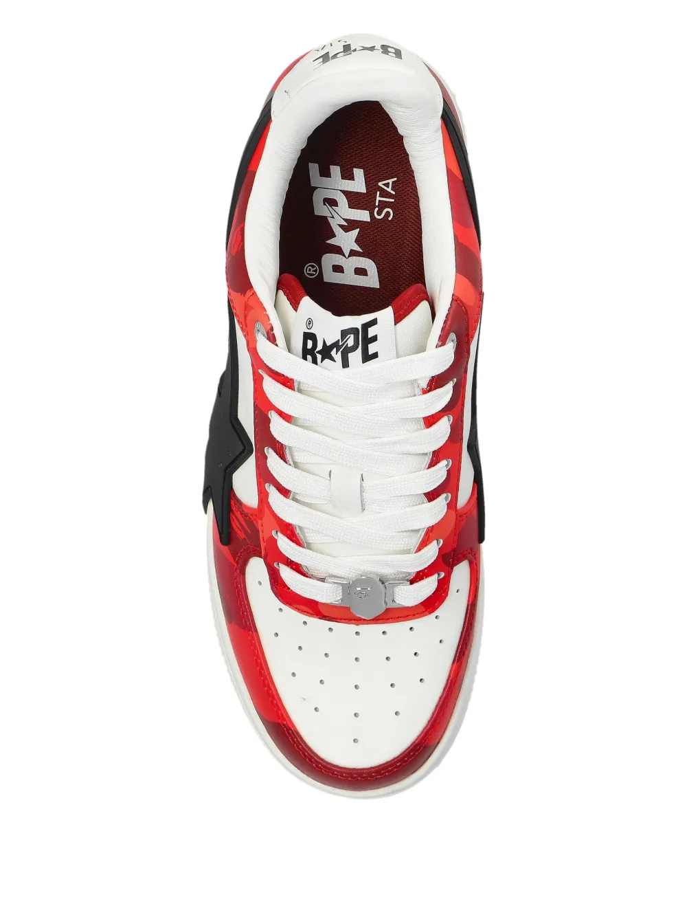 A BATHING APE star-patch sneakers Red