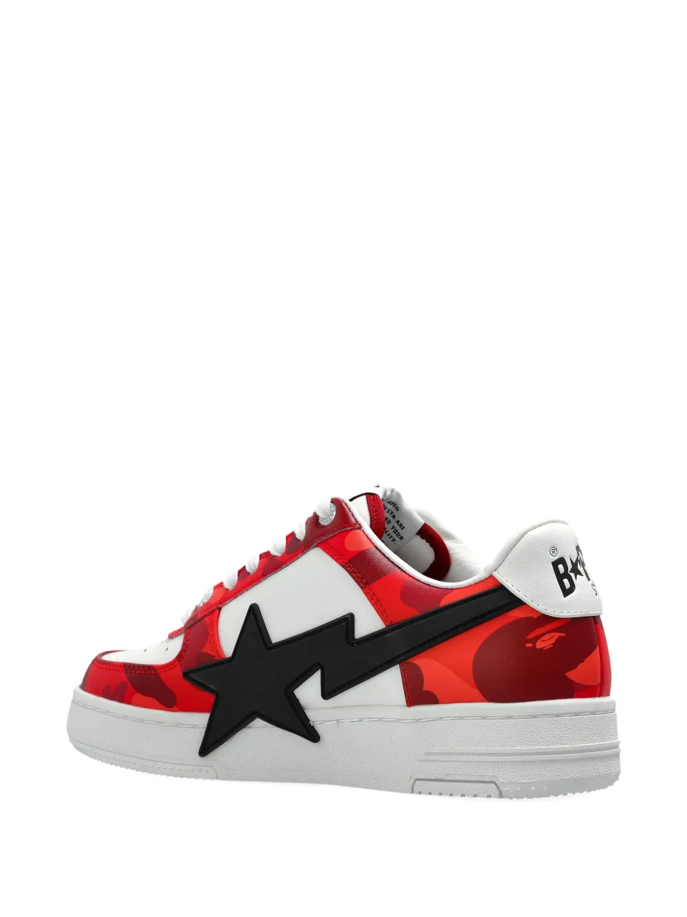 A BATHING APE star-patch sneakers Red