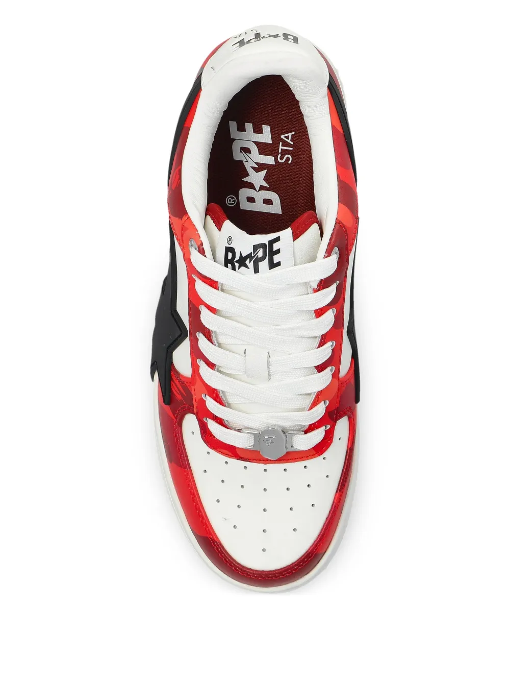 A BATHING APE star-patch sneakers Red