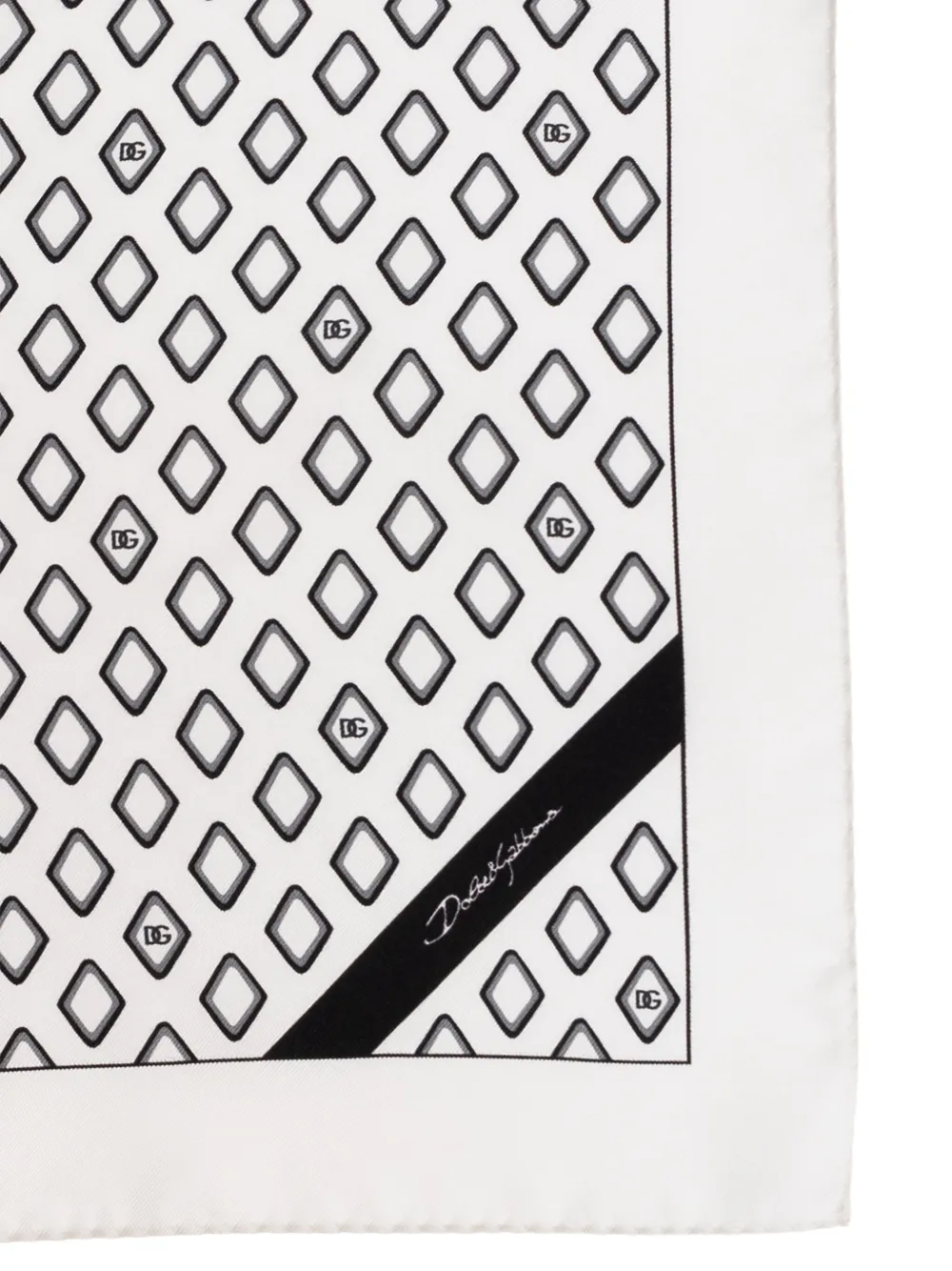 Dolce & Gabbana Sjaal met geometrische print Wit