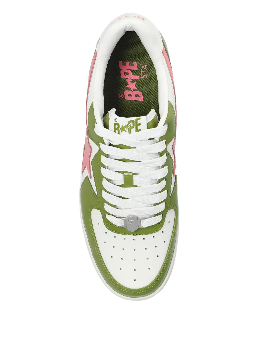 A Bathing Ape Star-patch Sneakers In Green