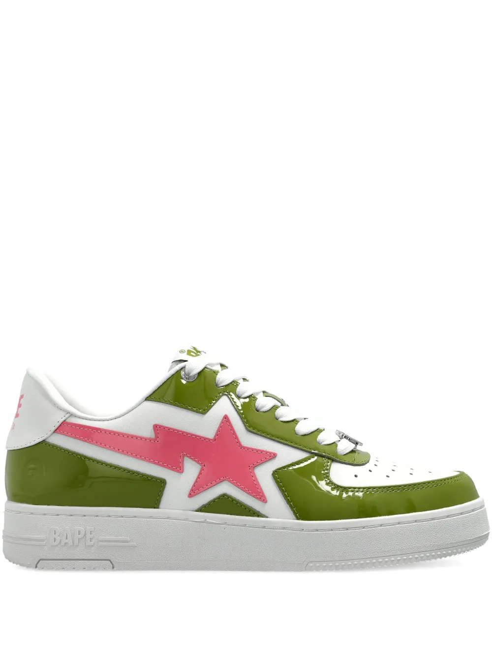 A BATHING APE star-patch sneakers Green